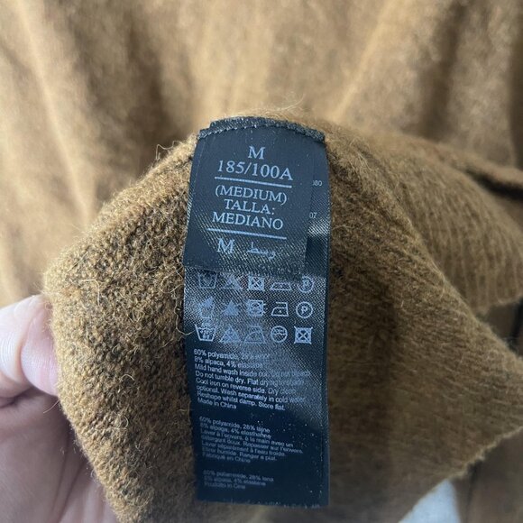 AllSaints Sweater Mens Medium Brown Oversized Fit Wool Alpaca Blend Crewneck - Picture 5 of 6